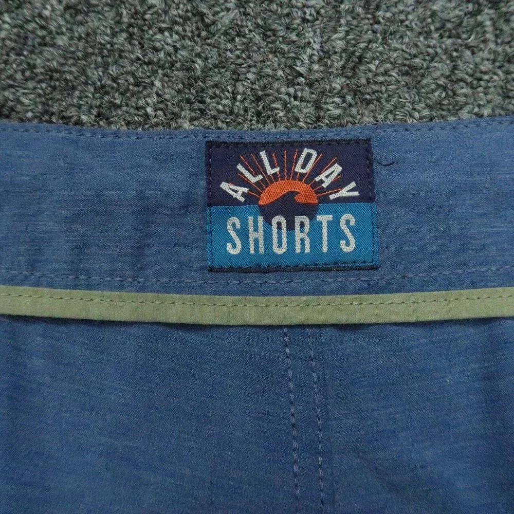 Faherty All Day Shorts Mens 42 Blue Chino‎ Stretch Zip Pocket Lightweight